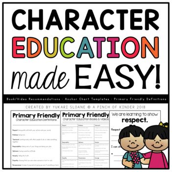 Preview of {FREEBIE} Character Education Made Easy!