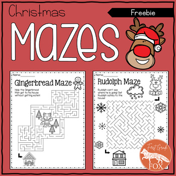 Preview of *FREEBIE* Christmas Mazes