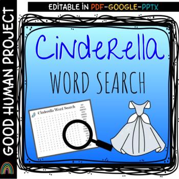 Preview of *FREEBIE* Cinderella Word Search | Fairy Tales | Google-PDF-Powerpoint