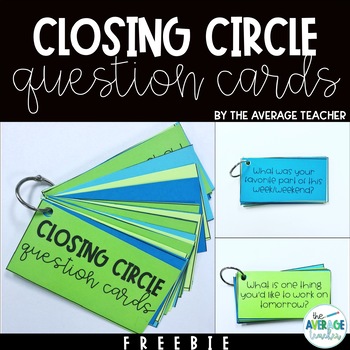 *FREEBIE* Closing Circle Question Cards