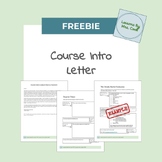 *FREEBIE* Course Intro Letter Syllabus Replacement ALL GRADES