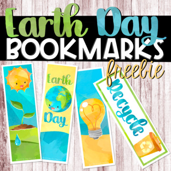 Preview of **FREEBIE** Earth Day Bookmarks