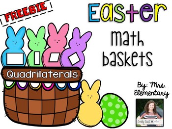 Preview of *FREEBIE* Easter Math Baskets - Quadrilaterals