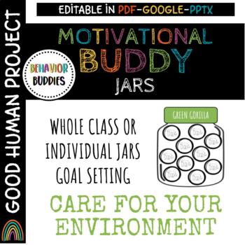 Preview of *FREEBIE* Environmental Care Behavioral Motivational Jar | SEL-Character Ed