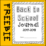 FREEBIE* First Day of School Journal