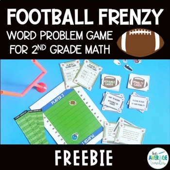 Preview of *FREEBIE* Football Math Game - Word Problem Game for 2nd Grade