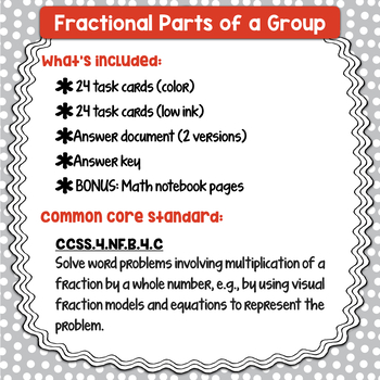 Fractions Parts Of A Group Qr Coded Task Cards Google Slides