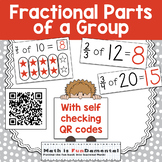 Fractions - Parts of a Group | QR Coded Task Cards | Googl