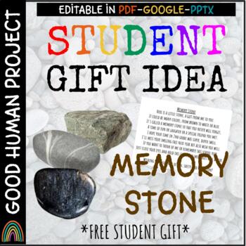 Preview of *FREEBIE* Free Student Gift Idea | Memory Stone Poem | Editable
