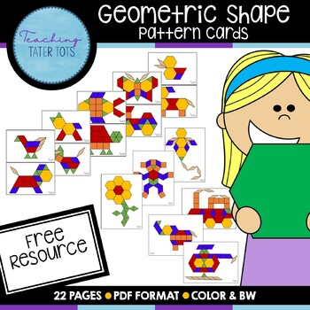 Preview of ***FREEBIE*** Geometric Shape Pattern Cards