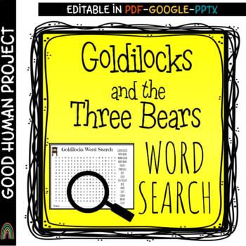 Preview of *FREEBIE* Goldilocks and the Three Bears Word Search | Fairy Tales