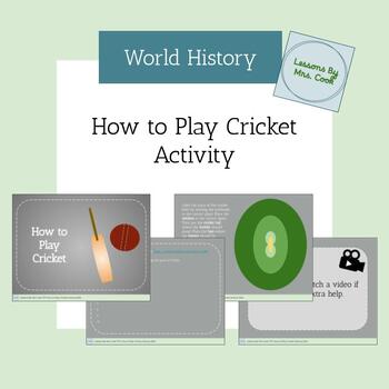 Preview of *FREEBIE* How to Play Cricket Activity (Digital Resource)