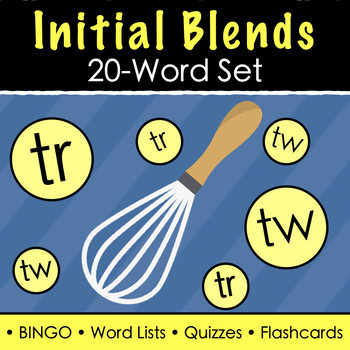 Preview of FREE Initial Beginning Consonant Blends tr and tw - Print + Digital