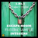 ⭐FREEBIE Integer Escape Room: Adding & Subtracting Integer