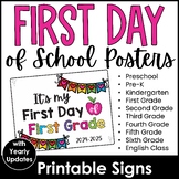 FIRST day of school SIGN - 2022-2023 Preschool & K-6 - inc
