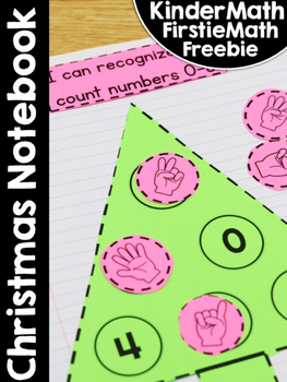 Preview of *FREEBIE* KinderMath® and FirstieMath® Christmas Interactive Notebook