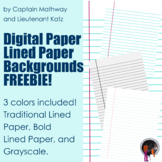 *FREEBIE* Lined Paper, Notebook Paper, Digital Paper Download
