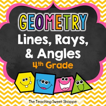 Preview of {FREEBIE} Lines, Rays, and Angles Lesson for 4th Grade!