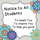{FREEBIE} Notice to All Students Sign