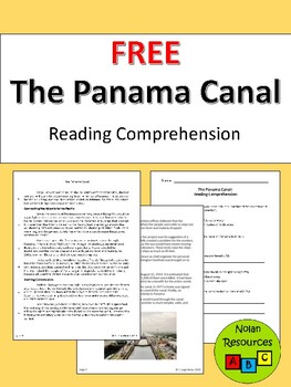 Preview of *FREEBIE* Panama Canal Reading Comprehension