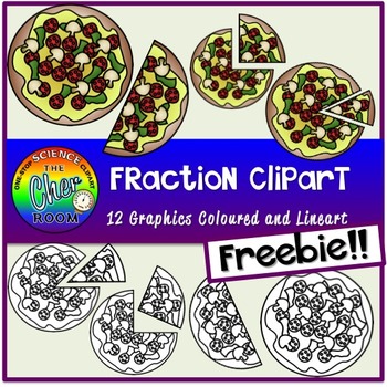 Preview of [FREEBIE] Pizza Fraction Clipart