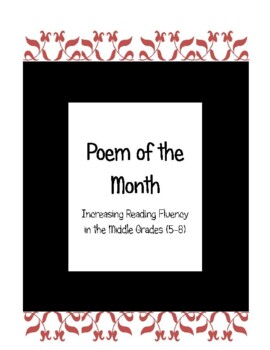 Preview of **FREEBIE** Poem of the Month/ Great Poetry Race
