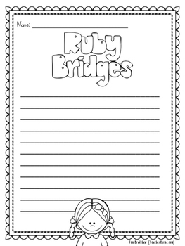 ruby bridges writing paper