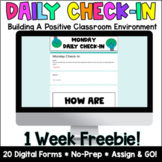 *FREEBIE* SEL Digital Daily Check-In -August -Grades 3-5