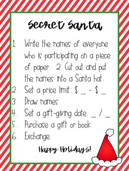 **FREEBIE** Santa Writing Activities and Secret Santa Classroom Fun