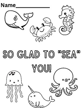 *FREEBIE* Sea Creature Coloring Page by One Spaced-Out Teacher | TPT