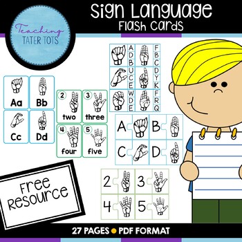 Preview of ***FREEBIE*** American Sign Language Flash Cards