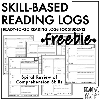 Preview of *FREEBIE* Skill-Based Comprehension Reading Logs