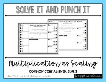 Preview of **FREEBIE** Solve It and Punch It: Multiplication as Scaling