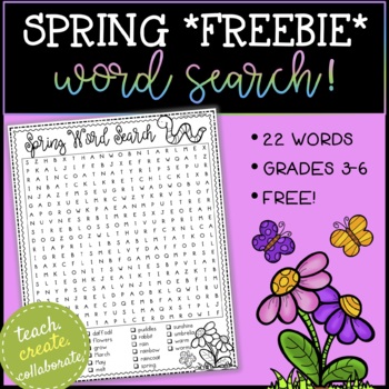 Preview of *FREEBIE* Spring Word Search