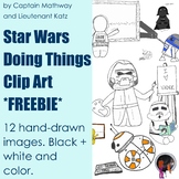 *FREEBIE* Star Wars Doing Things Hand-drawn Clip Art / Doodles