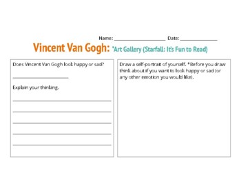 Preview of *FREEBIE* Starfall: Vincent Van Gogh (It's Fun to Read: Art Gallery)