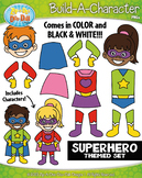 Superhero Build-A-Character Clipart {Zip-A-Dee-Doo-Dah Designs}