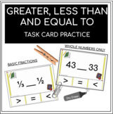 (FREEBIE) Task Cards - Greater, Less Than and Equal - Whol