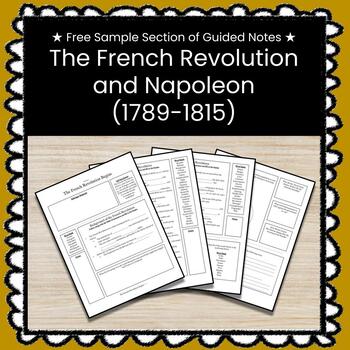 Preview of ★ FREEBIE ★ The French Revolution Guided Notes