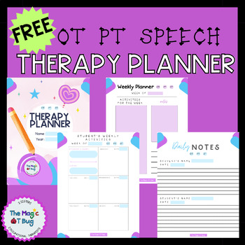Preview of **FREEBIE** Therapy Planner - OT - PT - Speech Therapy