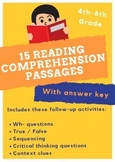 -FREEBIE- Three Reading Comprehension Passages with Audio 