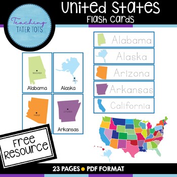 Preview of ***FREEBIE*** United States Flash Cards