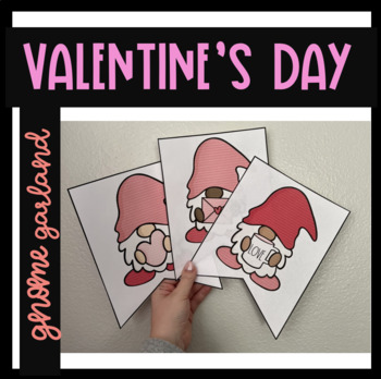 Preview of *FREEBIE* Valentine Gnome Garland Bunting