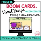 {FREEBIE} Visual Recipe BOOM Cards™ | Making a PB&J Sandwich | Speech Therapy