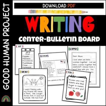 Preview of *FREEBIE* Writing Center - Bulletin Board | Samples&Templates | Beginning Writer