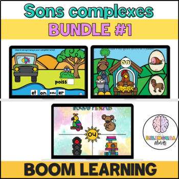 Preview of FRENCH BOOM Cards Phonics BUNDLE - Les sons complexes