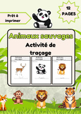 (FRENCH) Wild Animals Tracing Adventure for Kids