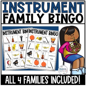 Preview of Musical Instrument Families of the Orchestra - Bingo Game - Elementary Music