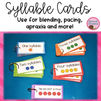 Preview of Syllable Cards Multisyllabic word cards increase Phonological Awareness Skills