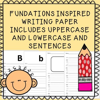 Preview of **FUNDATIONS Inspired Writing Paper** Uppercase and Lowercase, Sentences** Sped